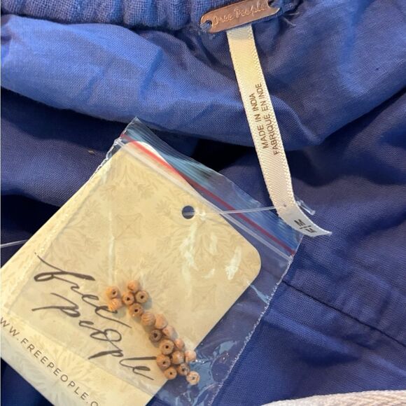 Nwt Free People Somewhere Sunny Drop-Waist Maxi Dress Baja Blue - Picture 8 of 9